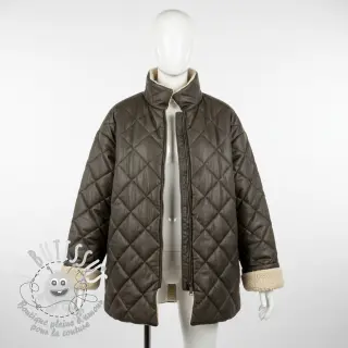 Tissu de manteau Vintage Glammy Teddy Lammy grey
