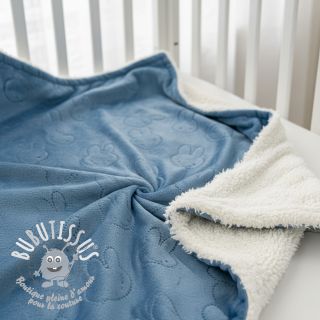 Tissu velours jersey TEDDY Bunny jeans