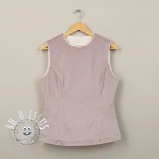 Tissu velours jersey TEDDY Hearts old pink