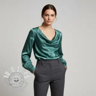 Satin SOIVÉ old green