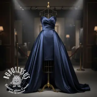 Satin SOIVÉ navy