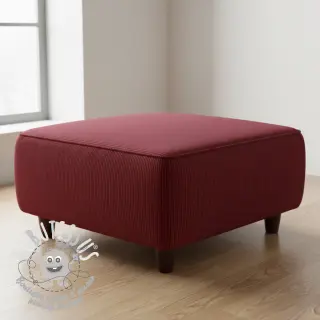Tissu velours cotelé HUGGY lie de vin