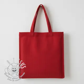 Tissu velours cotelé HUGGY vermillon