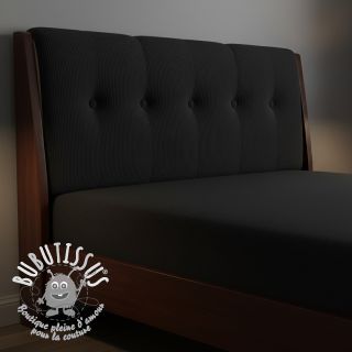 Tissu velours cotelé HUGGY noir