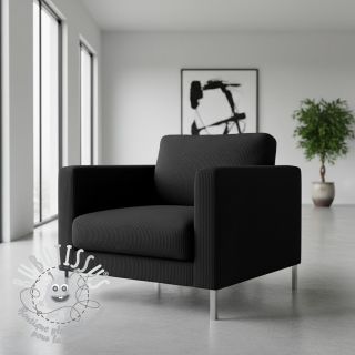 Tissu velours cotelé HUGGY noir