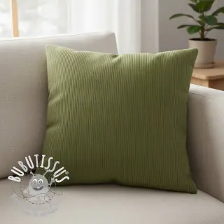 Tissu velours cotelé HUGGY kaki