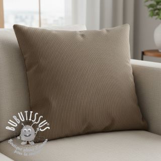 Tissu velours cotelé HUGGY taupe