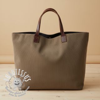 Tissu velours cotelé HUGGY taupe