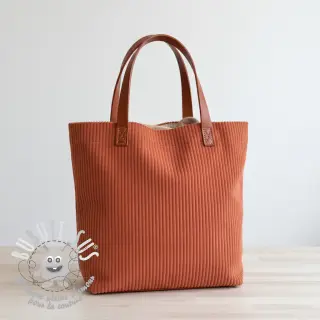 Tissu velours cotelé FUTE terracotta