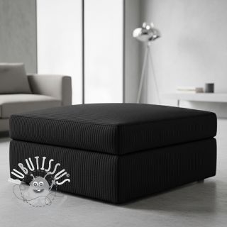 Tissu velours cotelé FUTE noir