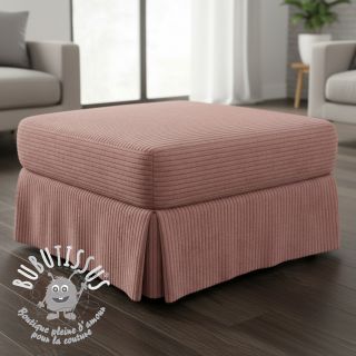 Tissu velours cotelé FUTE bois de rose