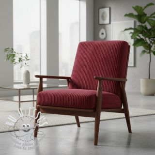 Tissu velours cotelé HANNIBAL lie de vin