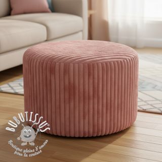 Tissu velours cotelé HANNIBAL bois de rose