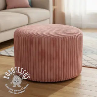 Tissu velours cotelé HANNIBAL bois de rose