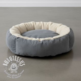 Tissu velours cotelé Cofur fleece grey