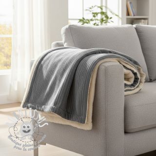 Tissu velours cotelé Cofur fleece grey