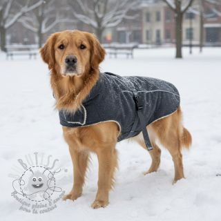 Tissu velours cotelé Cofur fleece black