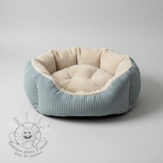 Tissu velours cotelé Cofur fleece mint