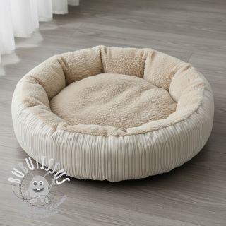 Tissu velours cotelé Cofur fleece off white