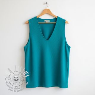 Tissu velours cotelé fin light petrol