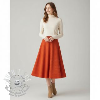 Tissu velours cotelé fin terra