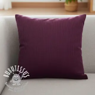 Tissu velours cotelé 6W WASHED STRETCH aubergine
