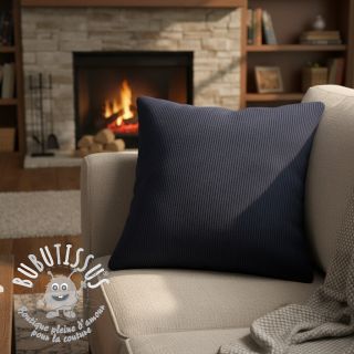 Tissu velours cotelé 6W WASHED STRETCH navy