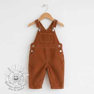 Tissu velours cotelé 6W WASHED STRETCH brick