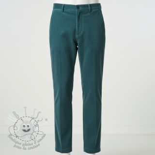 Tissu velours cotelé 6W WASHED STRETCH petrol