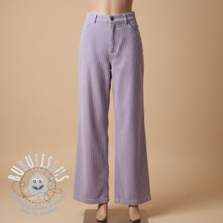 Tissu velours cotelé 6W WASHED STRETCH lilac