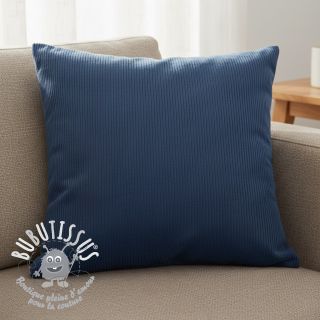 Tissu velours cotelé 6W WASHED STRETCH marine