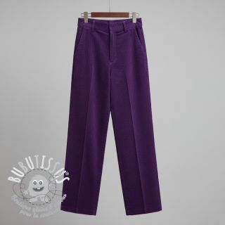 Tissu velours cotelé 6W WASHED STRETCH purple
