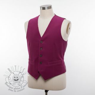 Tissu velours cotelé 6W WASHED STRETCH fuchsia