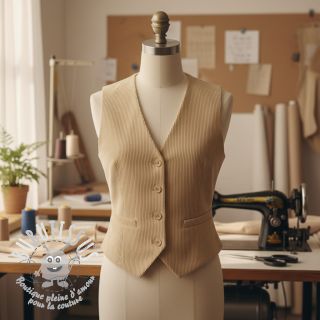 Tissu velours cotelé 6W WASHED STRETCH light yellow