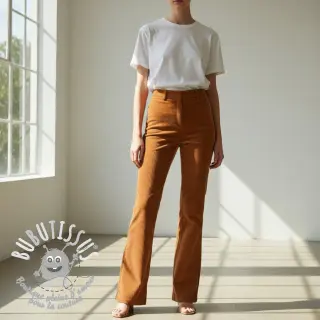 Tissu velours cotelé 6W WASHED STRETCH rust