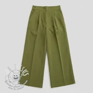 Tissu velours cotelé 6W WASHED STRETCH green
