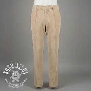 Tissu velours cotelé 6W WASHED STRETCH sand