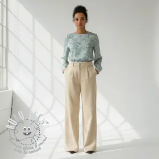 Tissu velours cotelé 6W WASHED STRETCH sand