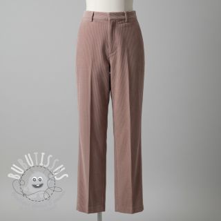 Tissu velours cotelé 6W WASHED STRETCH old pink