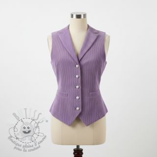 Tissu velours cotelé 6W COTTON TOUCH lilac