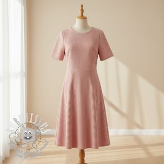 Tissu velours cotelé 6W COTTON TOUCH rose