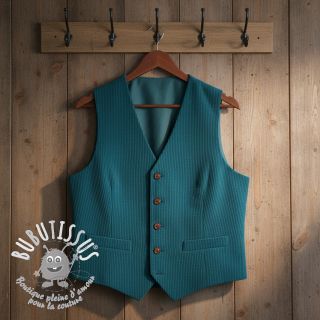 Tissu velours cotelé 6W COTTON TOUCH aqua