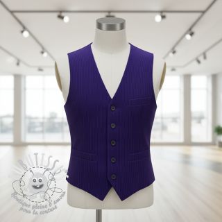 Tissu velours cotelé 6W COTTON TOUCH cobalt