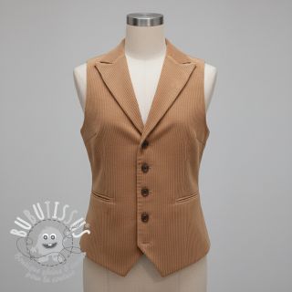 Tissu velours cotelé 6W COTTON TOUCH light brown