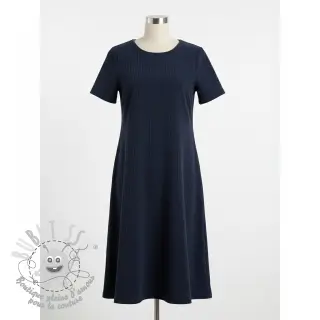 Tissu velours cotelé 6W COTTON TOUCH navy