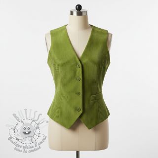 Tissu velours cotelé 6W COTTON TOUCH green