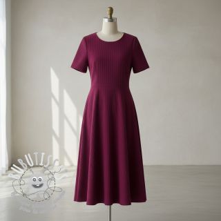 Tissu velours cotelé 6W COTTON TOUCH bordeaux