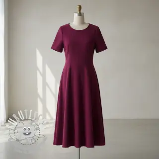 Tissu velours cotelé 6W COTTON TOUCH bordeaux