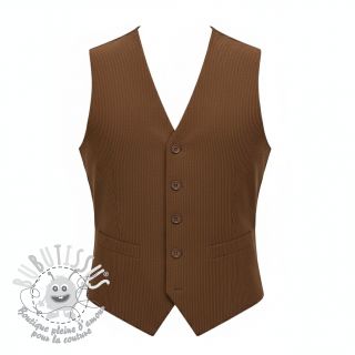 Tissu velours cotelé 6W COTTON TOUCH brown