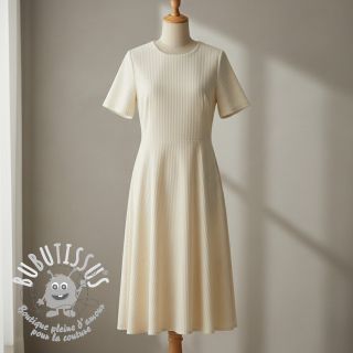 Tissu velours cotelé 6W COTTON TOUCH ecru